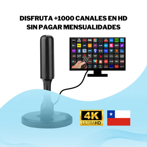Oferta 2x1 ZapiTV® Antena Digital con canales Full HD gratis para toda la familia