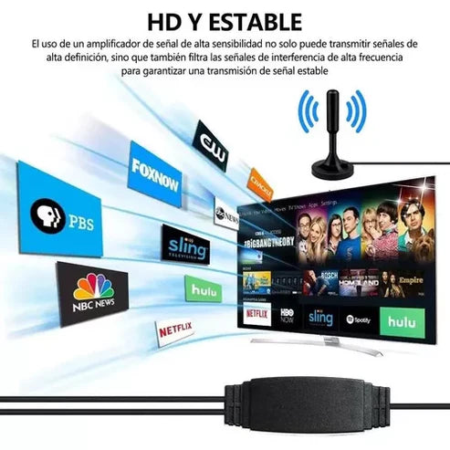 Oferta 2x1 ZapiTV® Antena Digital con canales Full HD gratis para toda la familia